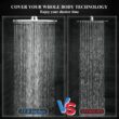 Veken 11.8 Inch High Pressure Rain Shower Head -Shower Heads with 5 Modes Handheld Spray Combo - Chrome