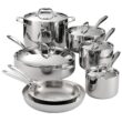 Tramontina Tri-Ply Clad Stainless Steel 12-Piece Cookware Set with Lids, Pots and Pans Kitchen Set, Made in Brazil