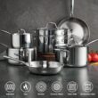 Tramontina Tri-Ply Clad Stainless Steel 11-Piece Cookware Set with Lids, Pots and Pans Kitchen Set