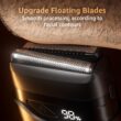 Mbzoey Electric Foil Shavers for Men, Mini Electric Razor, Compact Face Shaver, LED Display, USB-C Fast Rechargeable