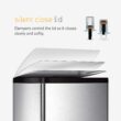 simplehuman Rectangular Dual Compartment Recycling Kitchen Step Trash Can, 46 Liter, Brushed Stainless Steel