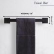 PAHSFS 5-Pieces Matte Black Bathroom Hardware Accessories Set, Towel Racks for Bathroom Wall Mounted.