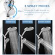 Dual Handheld Shower Head Combo, 2-in-1 Rain Shower Heads System 8 Inch Rainfall Shower Head, Chrome
