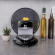Presto 03434 Pizzaz Plus Rotating Oven - 12-Inch, Countertop Pizza Oven, Nonstick Tray, Easy to Clean, Green/Gold