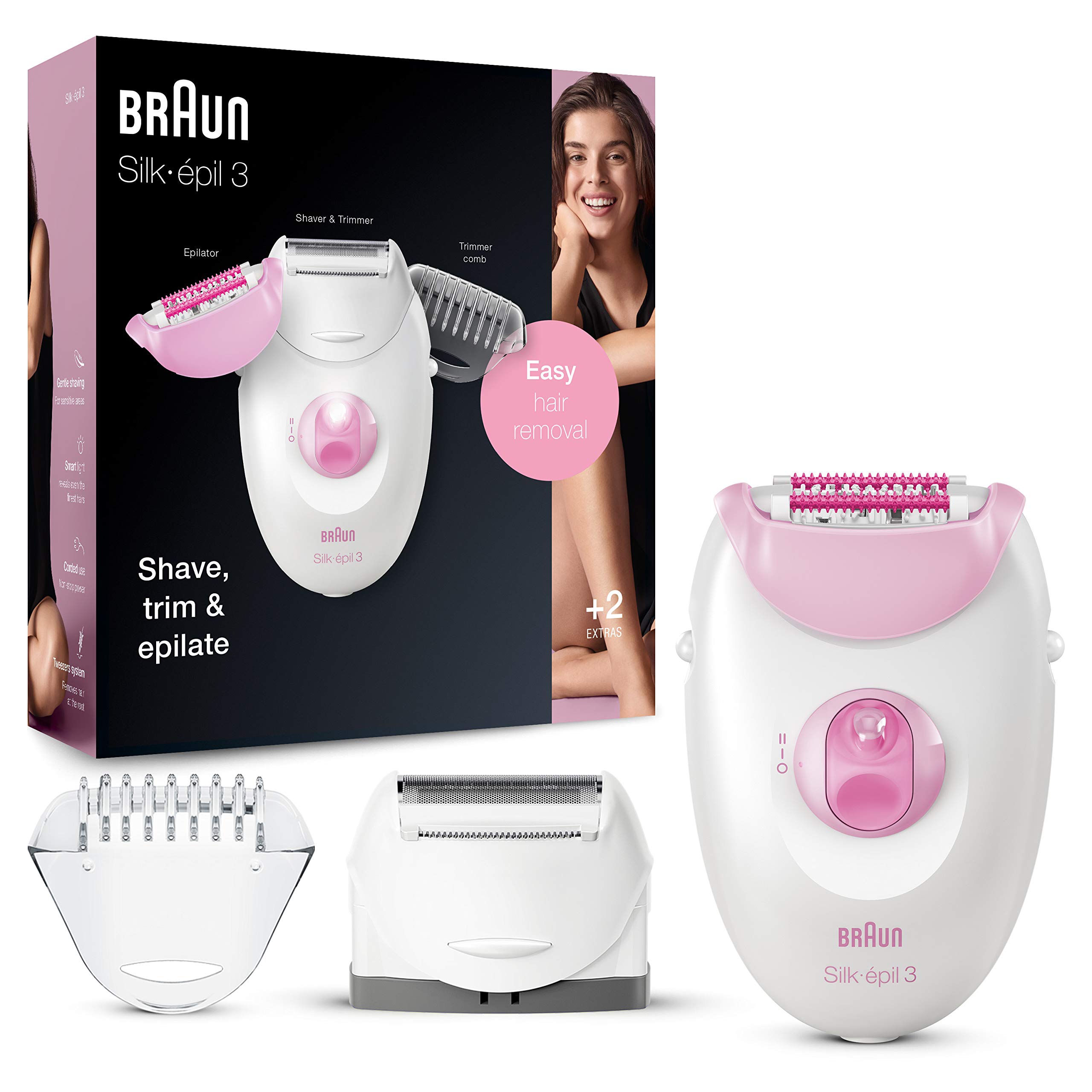 Braun Epilator Silk-epil 3 3-270, Hair Removal Device, Epilator for Women, Shaver & Trimmer, Hair Removal Braun Epilator Silk-epil 3 3-270, Hair Removal Device, Epilator for Women, Shaver & Trimmer, Hair Removal