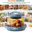 Nuwave Pro Plus 2 Infra-Red Oven, Countertop, Convection, Cook Fresh or Frozen, Tough Power Dome, Cozy Blue