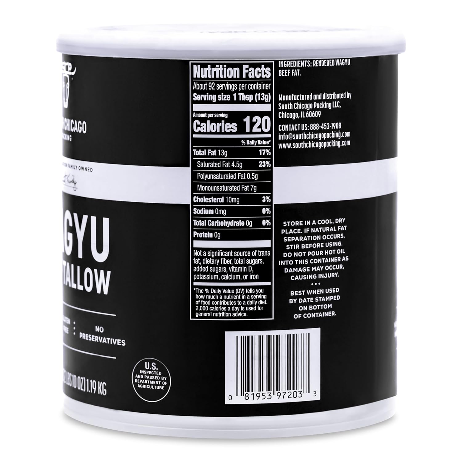 South Chicago Packing Wagyu Beef Tallow, 42 Ounces, Paleo-friendly, Keto-friendly, Pure Wagyu South Chicago Packing Wagyu Beef Tallow, 42 Ounces, Paleo-friendly, Keto-friendly, Pure Wagyu - Image 9