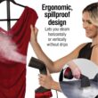 CHI Handheld Garment Steamer for Clothes, 2 Continuous Steam Modes, Full-Size 300 ml Capacity Water Tank, 1600 Watts, Red (11590)