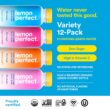 Lemon Perfect 4-Flavor Variety Pack, Hydrating Flavored Lemon Water, Zero Sugar, Refreshing, Organic, 15.2 fl oz Bottles (12-Pack)