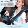 MagicMakers Neck Massager with Heat - Electric Shiatsu Deep Kneading Back Massage