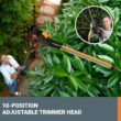 WORX WG252 20V 20" Cordless Hedge Trimmer, Reach Up to 12 Feet, Extended Pole – Battery & Charger Included WORX WG252 20V 20" Cordless Hedge Trimmer, Reach Up to 12 Feet, Extended Pole – Battery & Charger Included
