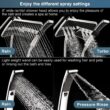BRIGHT SHOWERS Dual Shower Head Combo Set, Handheld Showerhead Rainfall Shower Head Combo with Black Face, Chrome