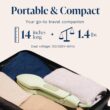 Nori Press Travel Steam Iron - Handheld Iron With Optional Steam Feature - No Ironing Board Required - Green