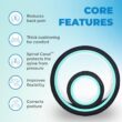 Chirp Wheel Foam Roller - Targeted Back Foam Roller for Neck & Back Pain Relief, Deep Tissue Muscle Massage