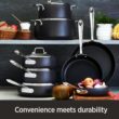 All-Clad HA1 Hard Anodized Non Stick Fry Pan Set 2 Piece, 8, 10 Inch, Induction, Oven Broiler Safe 500F, Dishwasher Safe Black