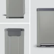 Home Zone Living 18.5 gal/70 Liter Kitchen Garbage Can Stainless Steel, Ocean Fog Home Zone Living 18.5 gal/70 Liter Kitchen Garbage Can Stainless Steel, Ocean Fog