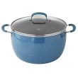 The Pioneer Woman Frontier Speckle 18 Piece Nonstick Aluminum Cookware Set, Blue