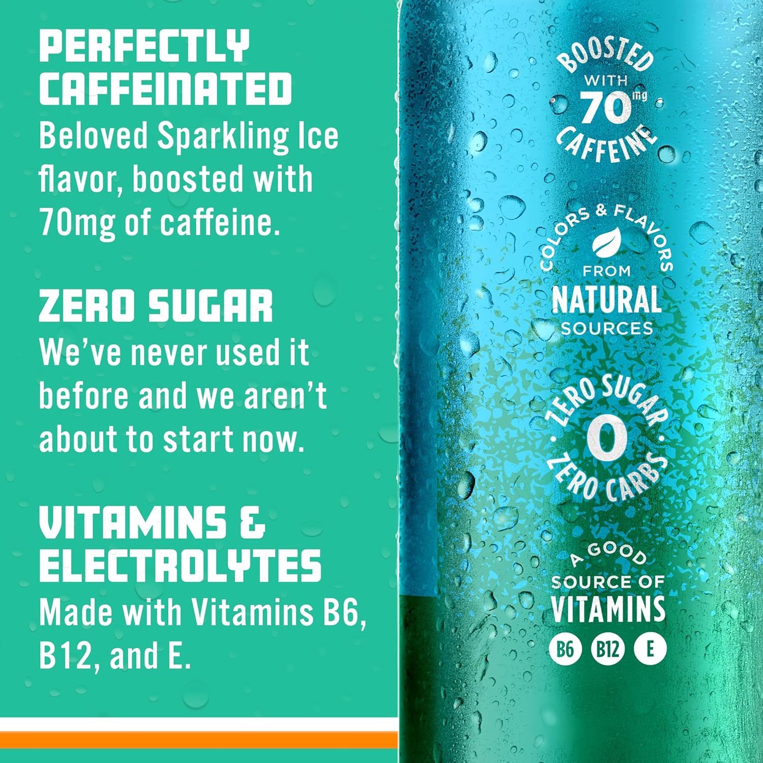 Sparkling Ice Caffeine Tropical Punch Sparkling Water with Caffeine, Zero Sugar, with Antioxidants and Vitamins,16 fl oz Cans (Pack Of 12) Sparkling Ice Caffeine Tropical Punch Sparkling Water with Caffeine, Zero Sugar, with Antioxidants and Vitamins,16 fl oz Cans (Pack Of 12) - Image 4