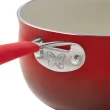 The Pioneer Woman 25-Piece Ceramic Nonstick Aluminum Cookware Set, Ombre Red