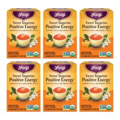 Yogi Sweet Tangerine Positive Energy Tea - 16 Tea Bags per Pack (6 Packs) - Organic Tangerine Energy Tea