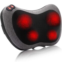 Papillon Shiatsu Back and Neck Massager with Heat, Deep Tissue Kneading, Electric Massage Pillow