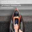 Rowenta Iron Steam Force Pro Steam Iron for Clothes 1850 watts, 5 presets Smart Screen, Stainless Steel Soleplate, Black Copper Rowenta Iron Steam Force Pro Steam Iron for Clothes 1850 watts, 5 presets Smart Screen, Stainless Steel Soleplate, Black Copper