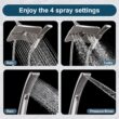 BRIGHT SHOWERS Shower Head Combo with Two Spray Setting, Fixed Shower Head and Handheld with Grey Face, Brushed Nickel