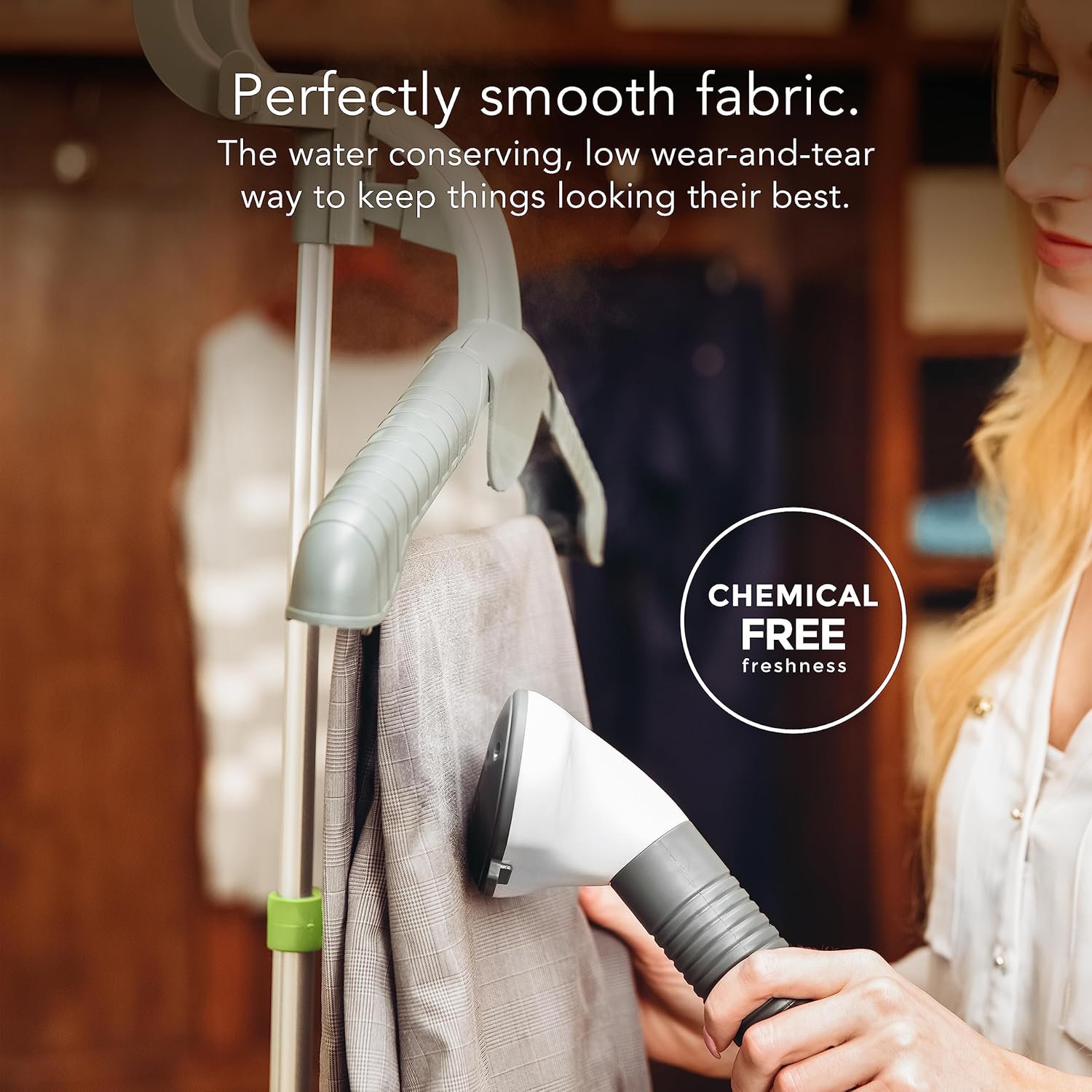 Steamfast SF-520 Full Size Fabric Steamer with Insulated Hose, Clothes Hanger, and Fabric Brush, White Steamfast SF-520 Full Size Fabric Steamer with Insulated Hose, Clothes Hanger, and Fabric Brush, White - Image 5