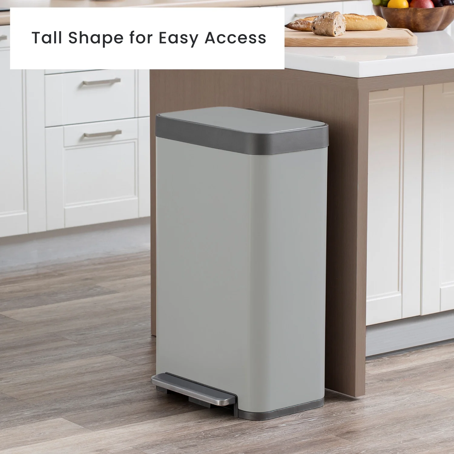 Home Zone Living 18.5 gal/70 Liter Kitchen Garbage Can Stainless Steel, Ocean Fog Home Zone Living 18.5 gal/70 Liter Kitchen Garbage Can Stainless Steel, Ocean Fog - Image 13