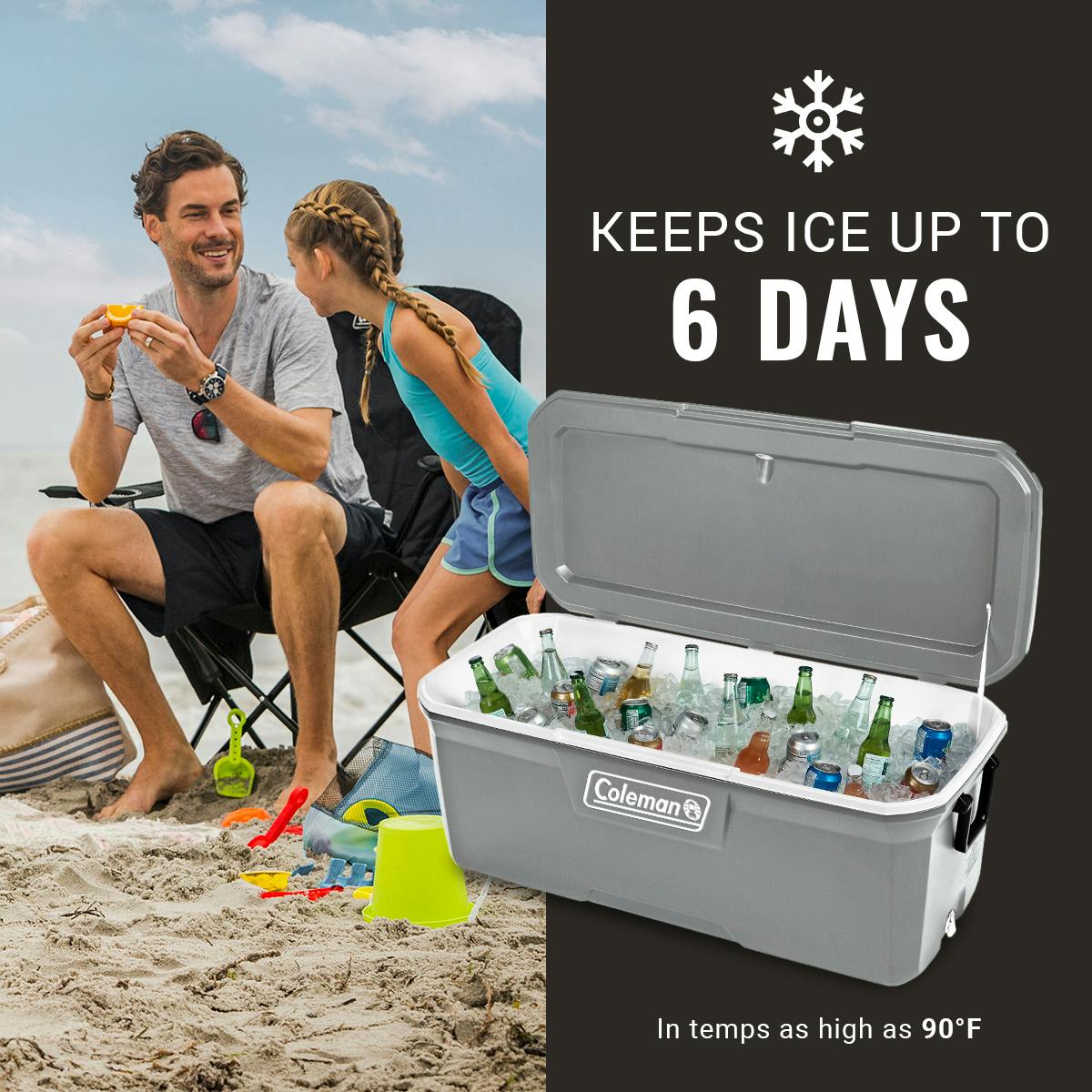 Coleman Classic Series 150-Quart Hard Cooler, Rock Gray Coleman Classic Series 150-Quart Hard Cooler, Rock Gray - Image 2