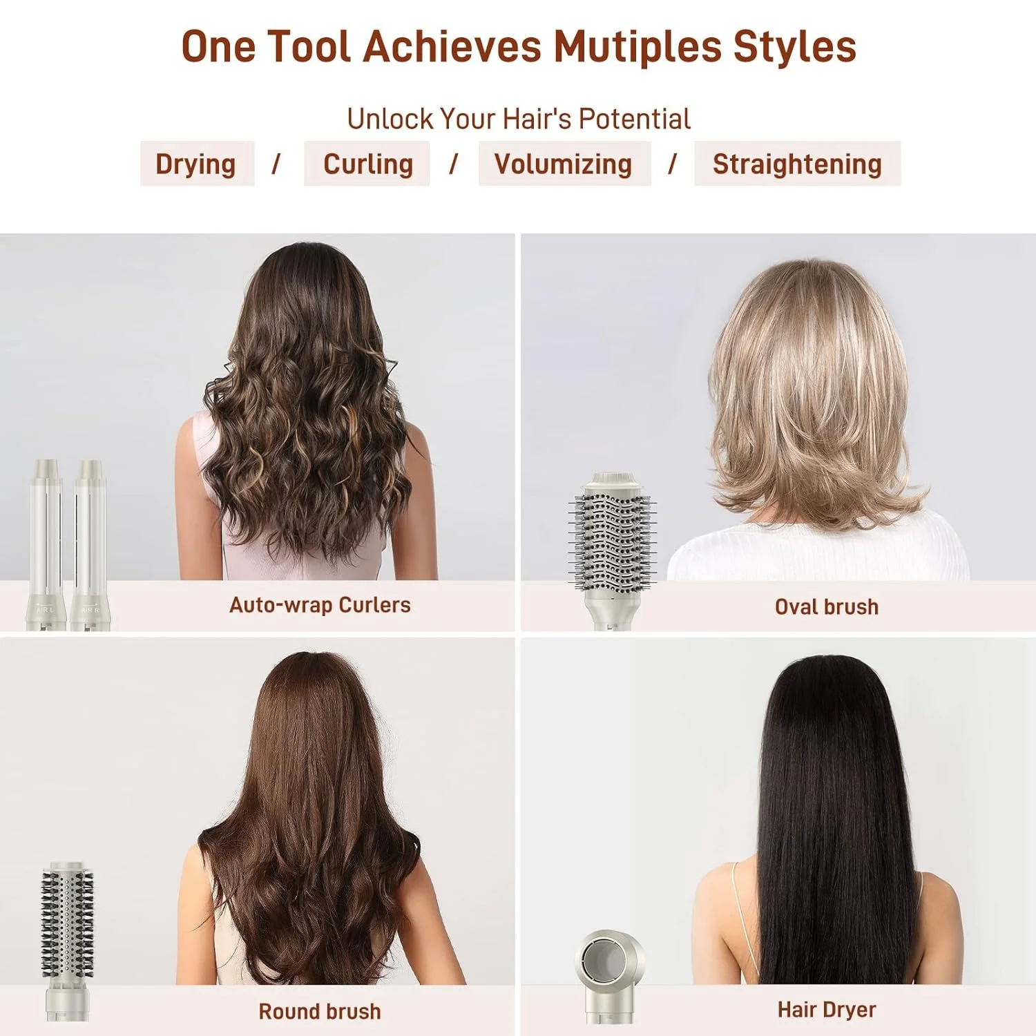 RACCOMB High Speed Hair Dryer Brush, 5 in 1 Blow Dryer Brush with Negative Ion RACCOMB High Speed Hair Dryer Brush, 5 in 1 Blow Dryer Brush with Negative Ion - Image 7