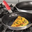 Tramontina Professional 10-Inch Non Stick Frying Pan, Heavy-Gauge Aluminum Skillet, Red Handle
