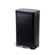 Home Zone Living 18.5 gal Kitchen Garbage Can Stainless Steel, Black