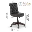 Bush Furniture Leather Task Chair, Black