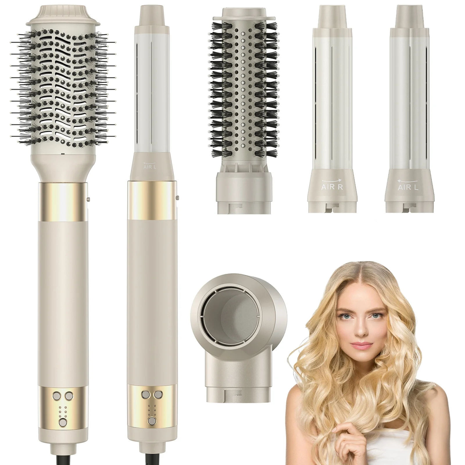 RACCOMB High Speed Hair Dryer Brush, 5 in 1 Blow Dryer Brush with Negative Ion RACCOMB High Speed Hair Dryer Brush, 5 in 1 Blow Dryer Brush with Negative Ion