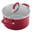 Rachael Ray Create Delicious Aluminum Nonstick Cookware Induction Cookware Set, 13-Piece, Red Shimmer