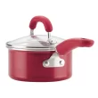Rachael Ray Create Delicious Aluminum Nonstick Cookware Induction Cookware Set, 13-Piece, Red Shimmer