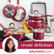 Rachael Ray Create Delicious Aluminum Nonstick Cookware Induction Cookware Set, 13-Piece, Red Shimmer