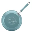 Rachael Ray Cucina Hard Enamel Nonstick Cookware and Measuring Cup Set, 18-Piece, Agave Blue