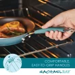 Rachael Ray Cucina Hard Enamel Nonstick Cookware and Measuring Cup Set, 18-Piece, Agave Blue