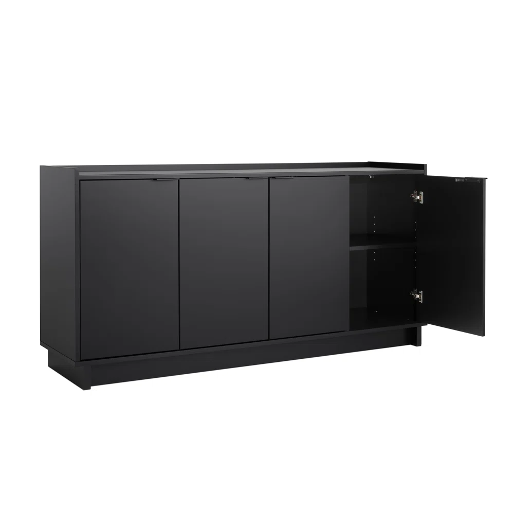 Prepac Finnley Sideboard Cabinet Buffet Cabinet, Black Prepac Finnley Sideboard Cabinet Buffet Cabinet, Black - Image 2