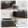 Prepac Finnley Sideboard Cabinet Buffet Cabinet, Black Prepac Finnley Sideboard Cabinet Buffet Cabinet, Black