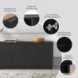 Prepac Finnley Sideboard Cabinet Buffet Cabinet, Black Prepac Finnley Sideboard Cabinet Buffet Cabinet, Black