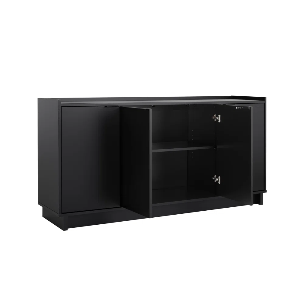 Prepac Finnley Sideboard Cabinet Buffet Cabinet, Black Prepac Finnley Sideboard Cabinet Buffet Cabinet, Black - Image 8