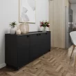 Prepac Finnley Sideboard Cabinet Buffet Cabinet, Black Prepac Finnley Sideboard Cabinet Buffet Cabinet, Black