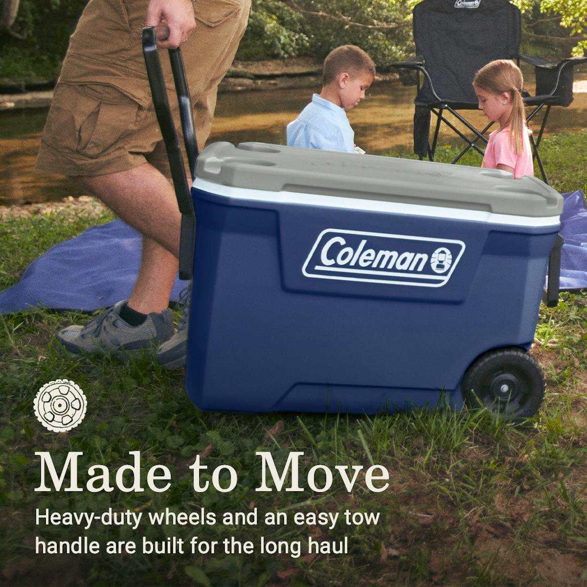 Coleman Classic Series 62-Quart Wheeled Cooler, Twilight Coleman Classic Series 62-Quart Wheeled Cooler, Twilight - Image 3