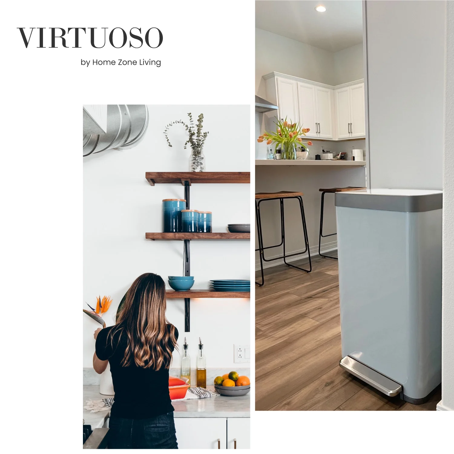 Home Zone Living 18.5 gal/70 Liter Kitchen Garbage Can Stainless Steel, Ocean Fog Home Zone Living 18.5 gal/70 Liter Kitchen Garbage Can Stainless Steel, Ocean Fog - Image 10
