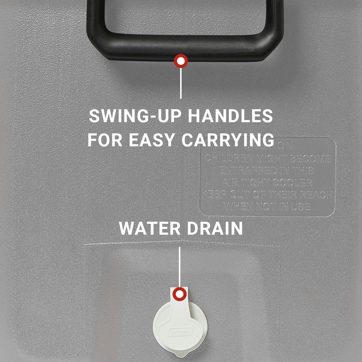 Coleman Classic Series 150-Quart Hard Cooler, Rock Gray Coleman Classic Series 150-Quart Hard Cooler, Rock Gray - Image 3