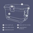 Coleman Pro 45-Quart Hard Cooler, Blue Sky