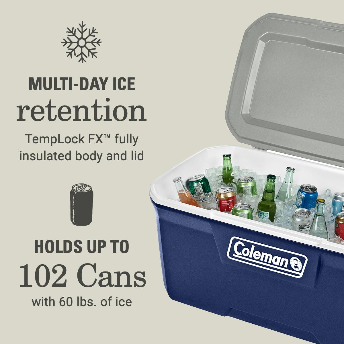 Coleman Classic Series120-Quart Hard Cooler, Twilight Coleman Classic Series120-Quart Hard Cooler, Twilight - Image 2